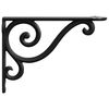 vidaXL Wandregalhalterungen 12 stk. Schwarz 23,5 x 28 x 3,5 cm Stahl