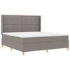 vidaXL Boxspringbett mit Matratze Taupe 180 x 200 cm Stoff