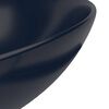 vidaXL Waschbecken Keramik Dunkelblau Rund