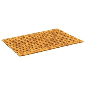 vidaXL Badematten Natur 65 x 100 cm Massivholz Akazie
