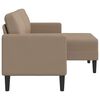 vidaXL 2-Sitzer-Sofa mit Chaiselongue L-Form Cappuccino-Braun 125 cm