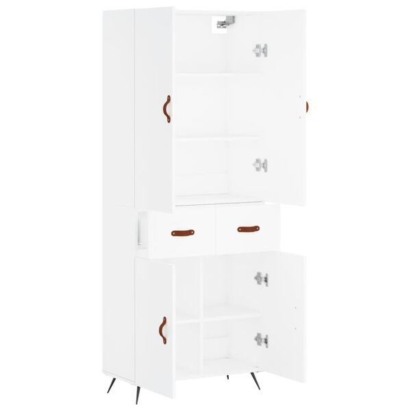vidaXL Highboard Wei&szlig; 69,5x34x180 cm Holzwerkstoff