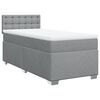 vidaXL Boxspringbett mit Matratze Hellgrau 90x190 cm Stoff