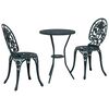 vidaXL Garten Bistro Set 3 stk. Gr&uuml;n Aluminium