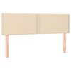 vidaXL Boxspringbett mit Matratze Creme 140x200 cm Stoff