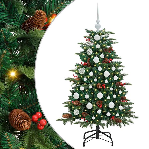 vidaXL K&uuml;nstlicher Weihnachtsbaum mit 150 LEDs mit St&auml;nder Gr&uuml;n 120 cm