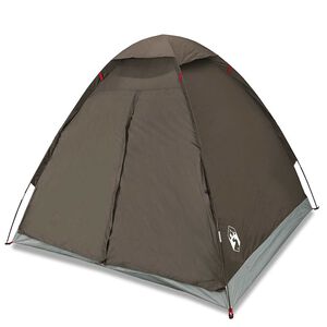 vidaXL Kuppel-Campingzelt 4 Personen Braun Wasserdicht
