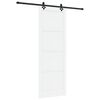 vidaXL Schiebet&uuml;r Wei&szlig; und Schwarz 83 x 232 cm Massives Kiefernholz