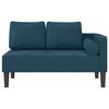 vidaXL Chaiselongue mit Kissen Blau Samt