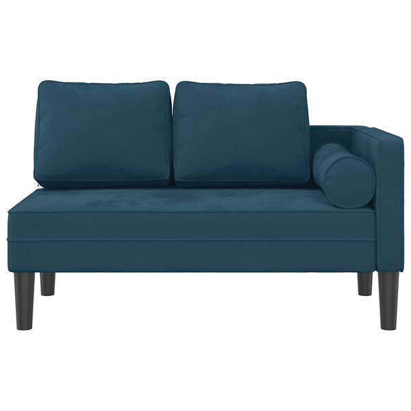 vidaXL Chaiselongue mit Kissen Blau Samt