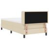 vidaXL Boxspringbett mit Kopfteil Creme 200 x 90 cm Stoff