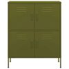 vidaXL Lagerschrank Olivgrün 80x35x101,5 cm Stahl