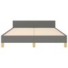 vidaXL Bettgestell ohne Matratze Dunkelgrau 140x190 cm Stoff