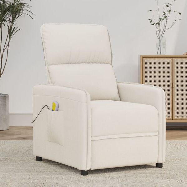 vidaXL Massagesessel Beige Mikrofasergewebe