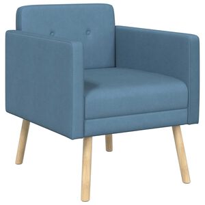 vidaXL Akzentstuhl Blau Cordstoff
