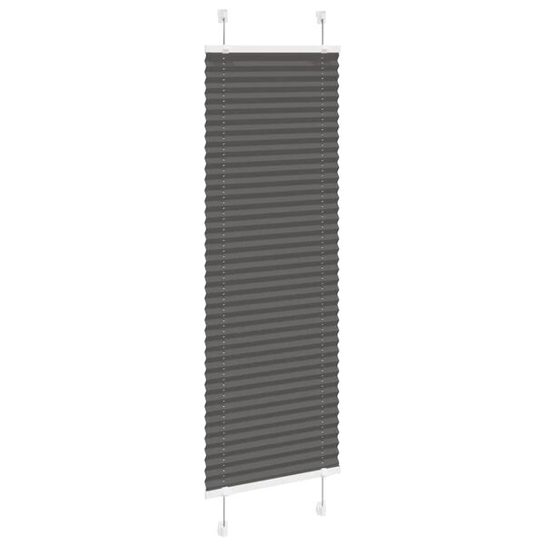 vidaXL Plissee Schwarz 45x100 cm Stoffbreite 44,4 cm Polyester