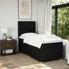 vidaXL Boxspringbett mit Matratze Schwarz 90x200 cm Stoff