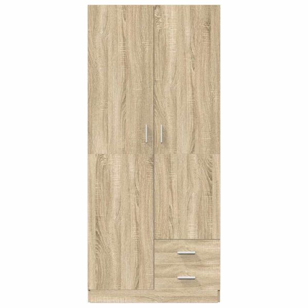 vidaXL Kleiderschrank Sonoma-Eiche 80x52x180 cm Holzwerkstoff