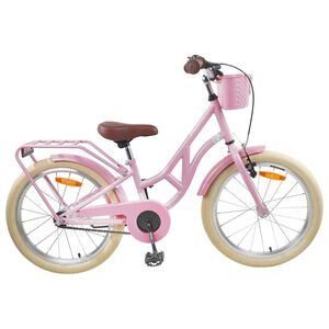 vidaXL Kinderfahrrad 24 Zoll f&uuml;r 8-12 Jahre alt Hellrosa