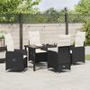 vidaXL Garten Essgruppe mit Kissen 5 pcs Schwarz Poly-Rattan