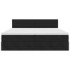 vidaXL Aufbewahrungsbett mit Matratze mit Kopfteil Schwarz 90 x 200 cm