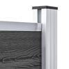 vidaXL Zaunelement Set WPC 353x146 cm Schwarz