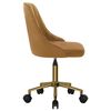 vidaXL Esszimmerstuhl Drehbar Braun Samt