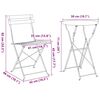 vidaXL Klapp Bistro Set 3 pcs Anthrazit Stahl