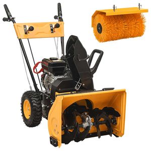 vidaXL 2-in-1 Schneefr&auml;se und Kehrmaschine Benzinbetrieben 6,5PS
