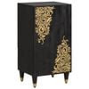 vidaXL Sideboard mit Regal Schwarz 40 x 33 x 75 cm Massivholz Mango