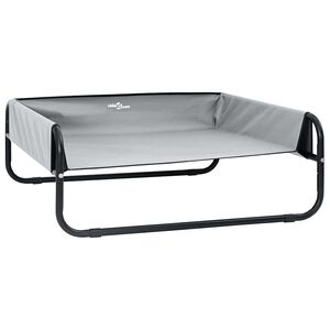 vidaXL Hundebett Hellgrau 57 x 57 x 24 cm Stahl