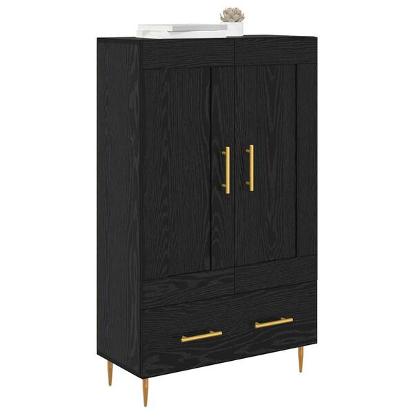 vidaXL Highboard Schwarz Eichen-Optik 69,5 x 31 x 115 cm Holzwerkstoff