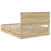 vidaXL Bettrahmen Sonoma-Eiche 150 x 200 cm Ingenieurs Holz