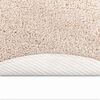 vidaXL Anti-Rutsch Shaggy Teppich Creme 120 x 120 cm PP