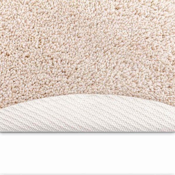 vidaXL Anti-Rutsch Shaggy Teppich Creme 120 x 120 cm PP