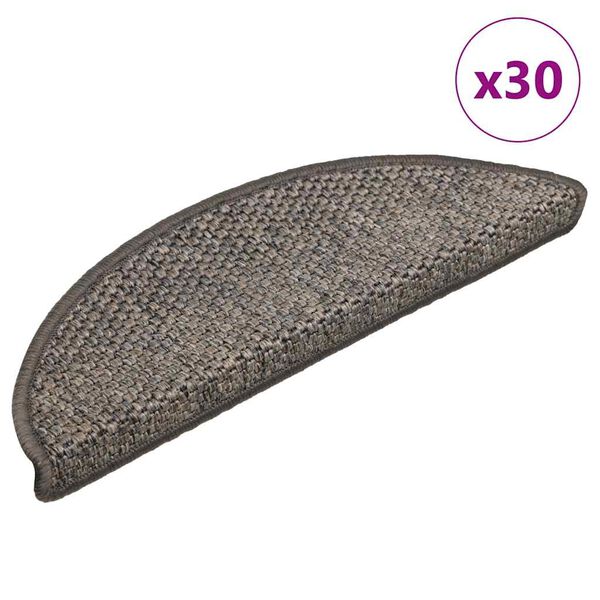 vidaXL Stufenmatten Selbstklebend Sisal-Optik 30 Stk. 56x17x3 cm