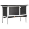 vidaXL Kaninchenstall 1 Ebene Grau Holz