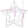vidaXL Weihnachtsbeleuchtung Stern-Silhouette 2 Stk. 50 LEDs Warmweiß