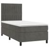 vidaXL Boxspringbett mit Matratze & LED Dunkelgrau 80x200 cm Samt