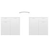 vidaXL Sideboard Hochglanz-Weiß 160x36x75 cm Holzwerkstoff