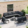 vidaXL Garten-Sofa-Set 8 pcs Anthrazit Stahl