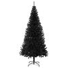vidaXL Weihnachtsbaum mit 300 LEDs mit St&auml;nder Schwarz 210 cm PVC