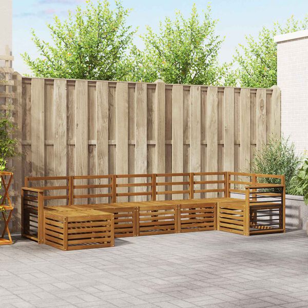 vidaXL Sofagarnituren 7 pcs Natur Massivholz Akazie