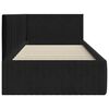 vidaXL Eckbettgestell mit Kopfteil Schwarz 90 cm x 190 cm Samt