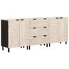 vidaXL Sideboard 3 pcs Wei&szlig;e gewaschene Oberfl&auml;che 180 x 33 x 75 cm