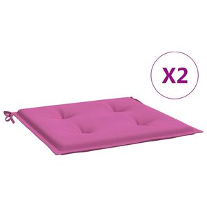 vidaXL Gartenstuhl-Kissen 2 Stk. Rosa 50x50x4 cm Stoff