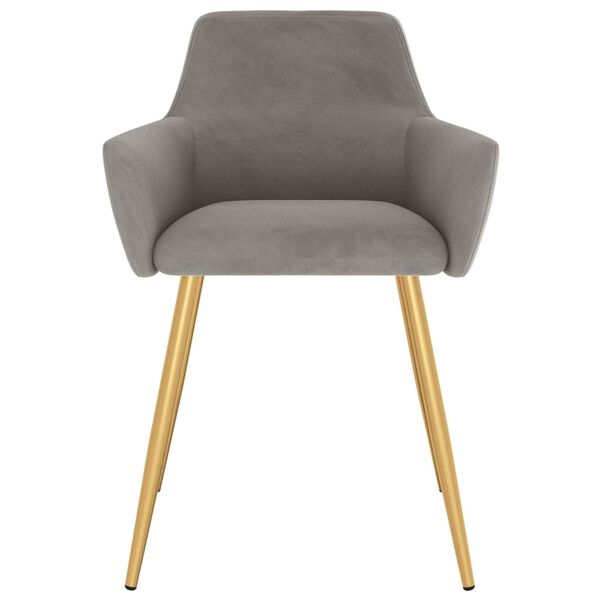 vidaXL Esszimmerst&uuml;hle 6 Stk. Hellgrau Samt