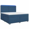 vidaXL Boxspringbett mit Matratze mit Kopfteil Blau 160 x 200 cm Stoff