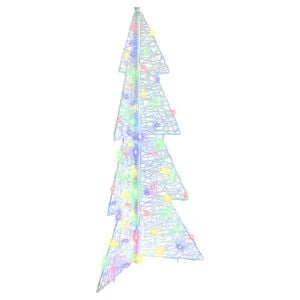 vidaXL Weihnachtsbaum 100 LEDs Mehrfarbig 120 cm Acryl