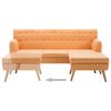 vidaXL Sofa L-Form Stoff 171,5x138x81,5 cm Orange